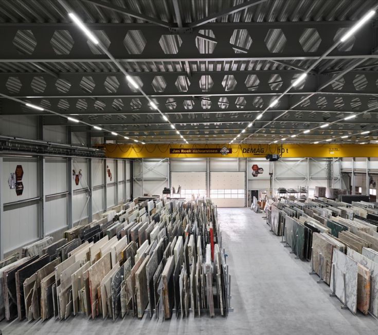 Stone warehouse with marble inventory